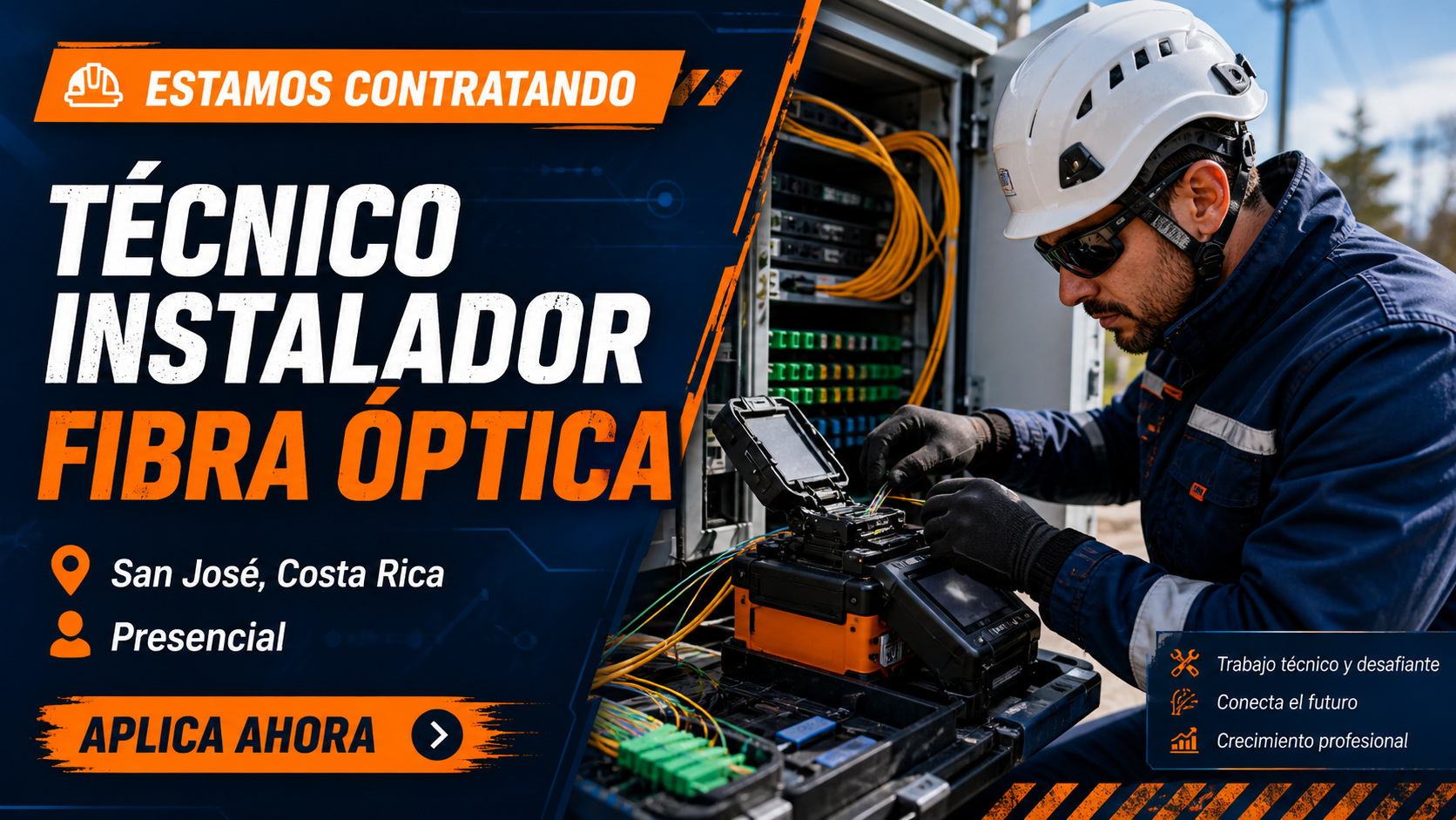 Imagen de la vacante Técnico Instalador Fibra Optica